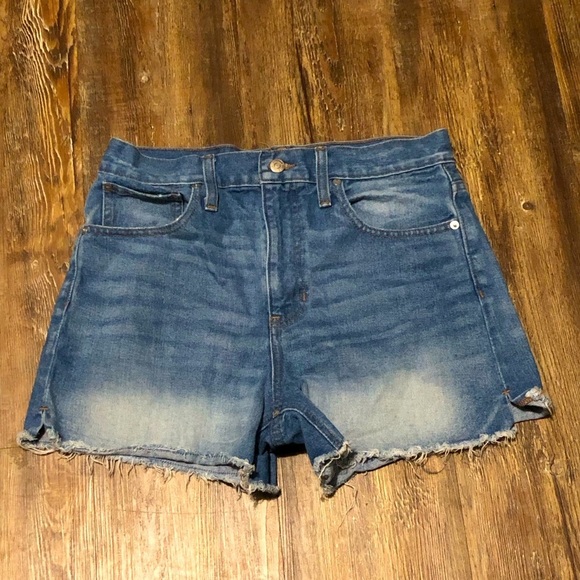 Madewell Shorts Women's 28 High Rise Cut Off Frayed Hem Spring Denim - Picture 1 of 6